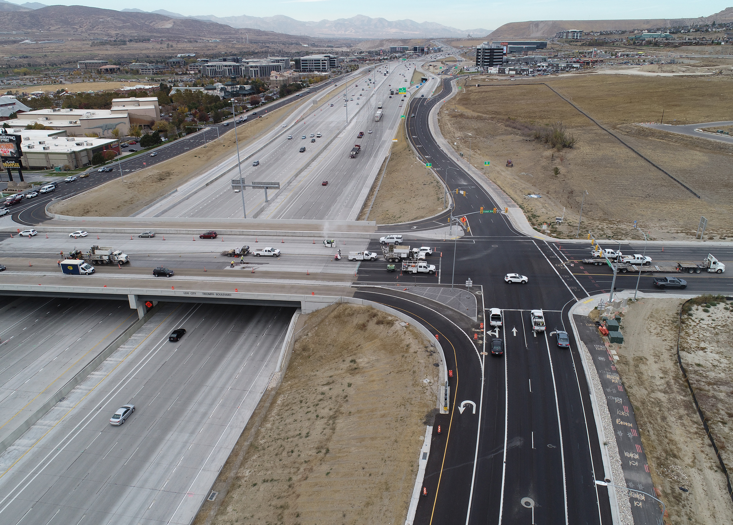 I-15 Tech Corridor near the Triumph overpass.