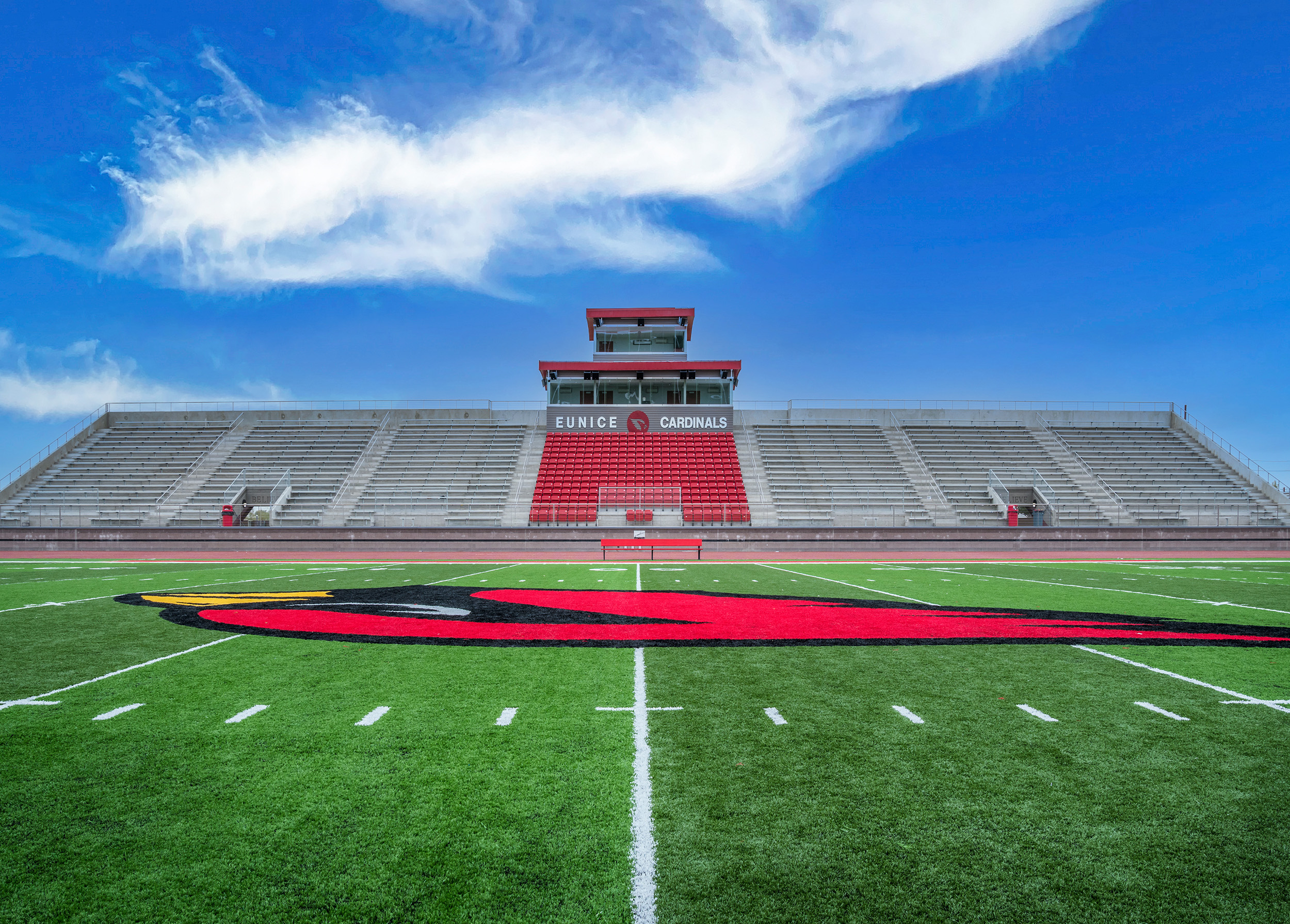 The Eunice Athletic Complex has seating for more than 3,000 spectators.