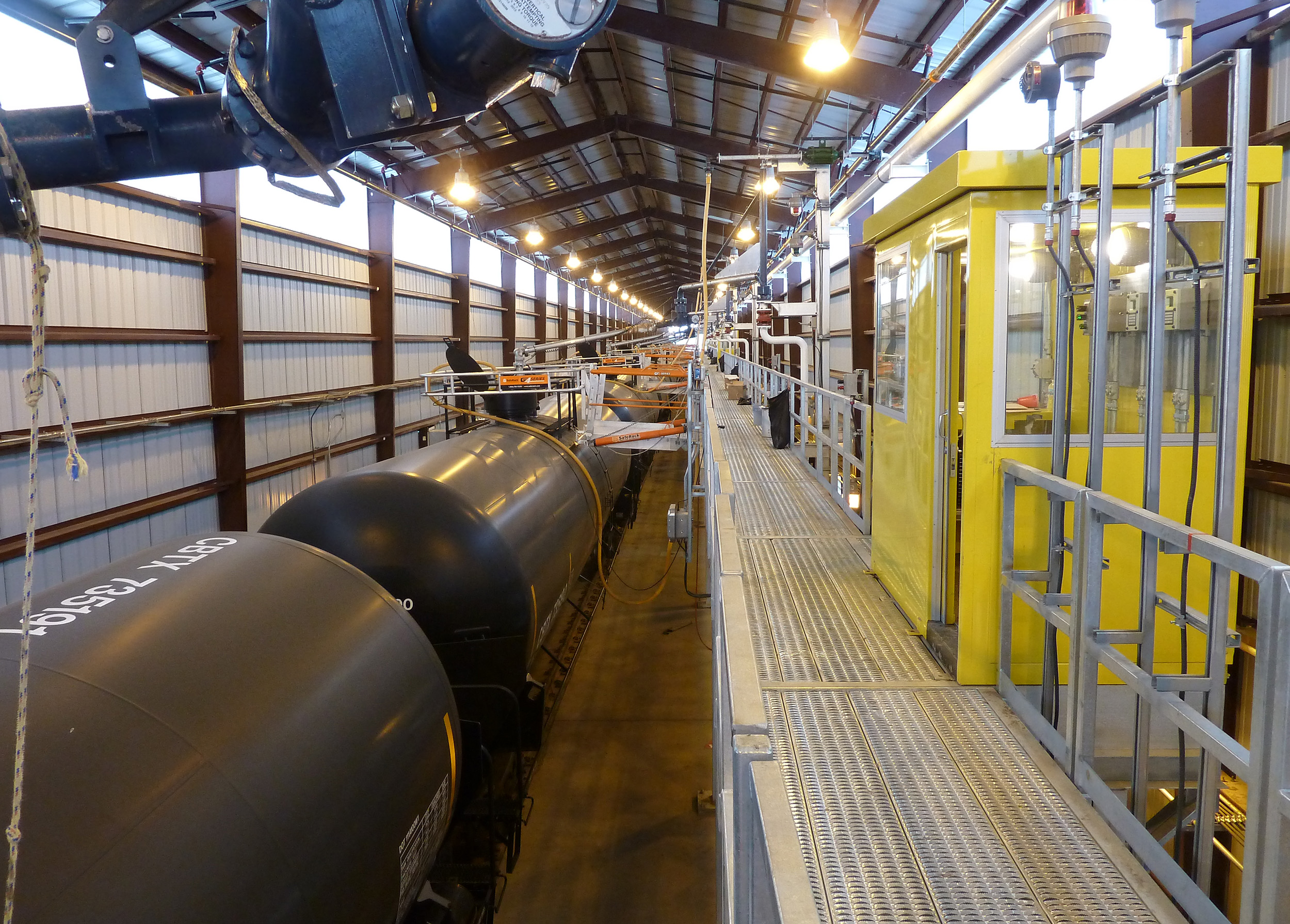 The facility is capable of loading two 100-car unit trains per 24-hour period.