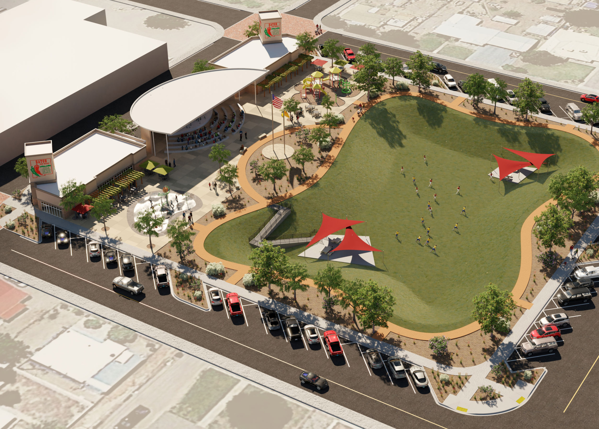 The planned features of the Complex include an outdoor performance area, retail space, and splash pad, aim to provide amenities, create job opportunities, and foster economic development.