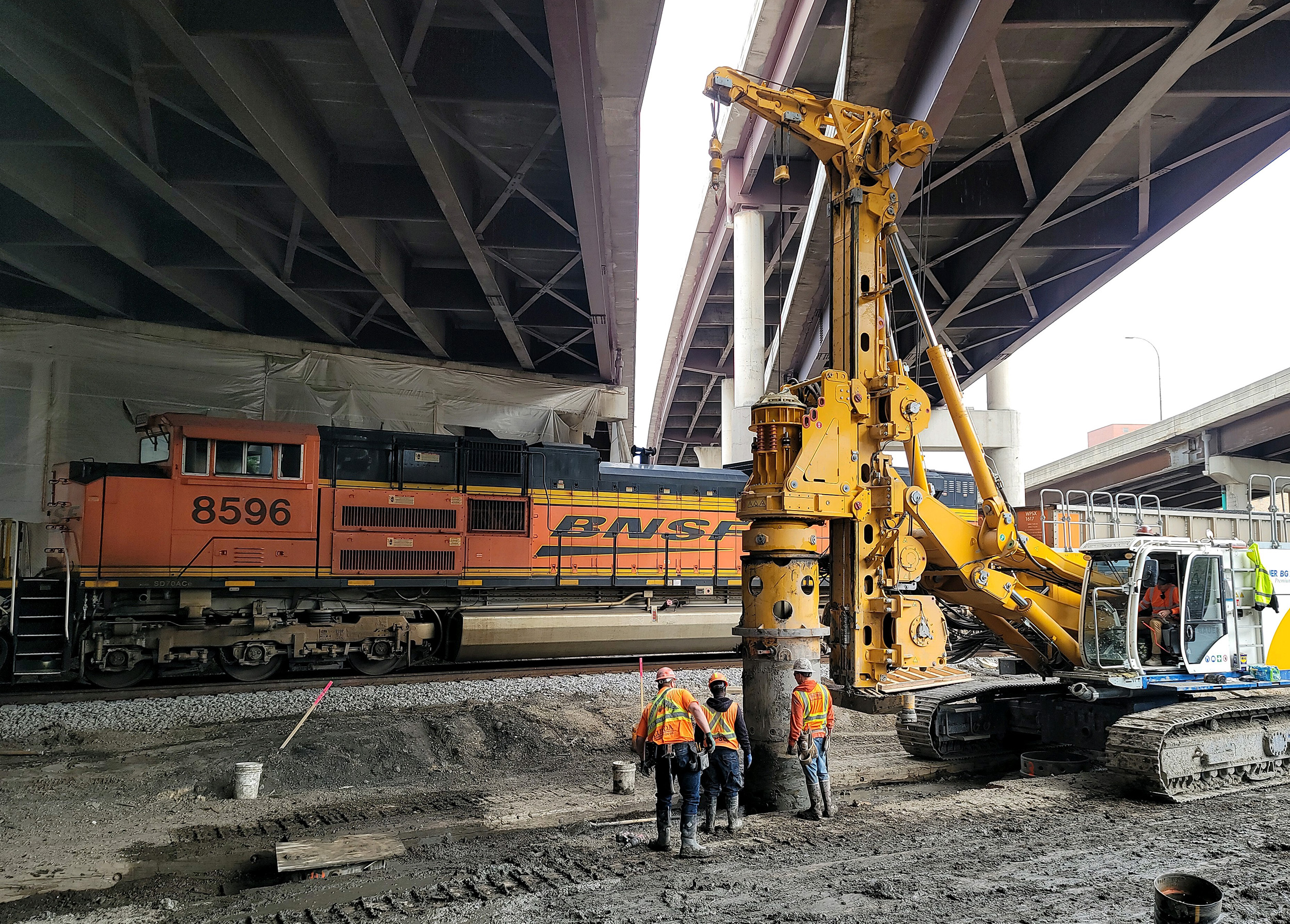 Construction of the BNSF Southwest Light Rail Transit.