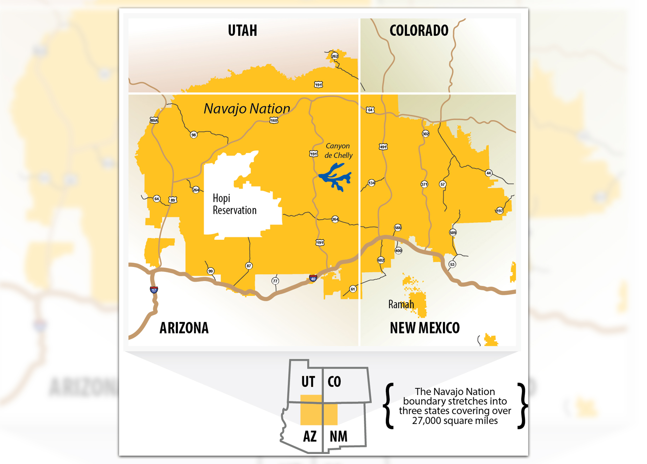 The Navajo Nation Long Range Transportation Plan (LRTP) covers 27,000 square miles of Utah, Arizona, and New Mexico.
