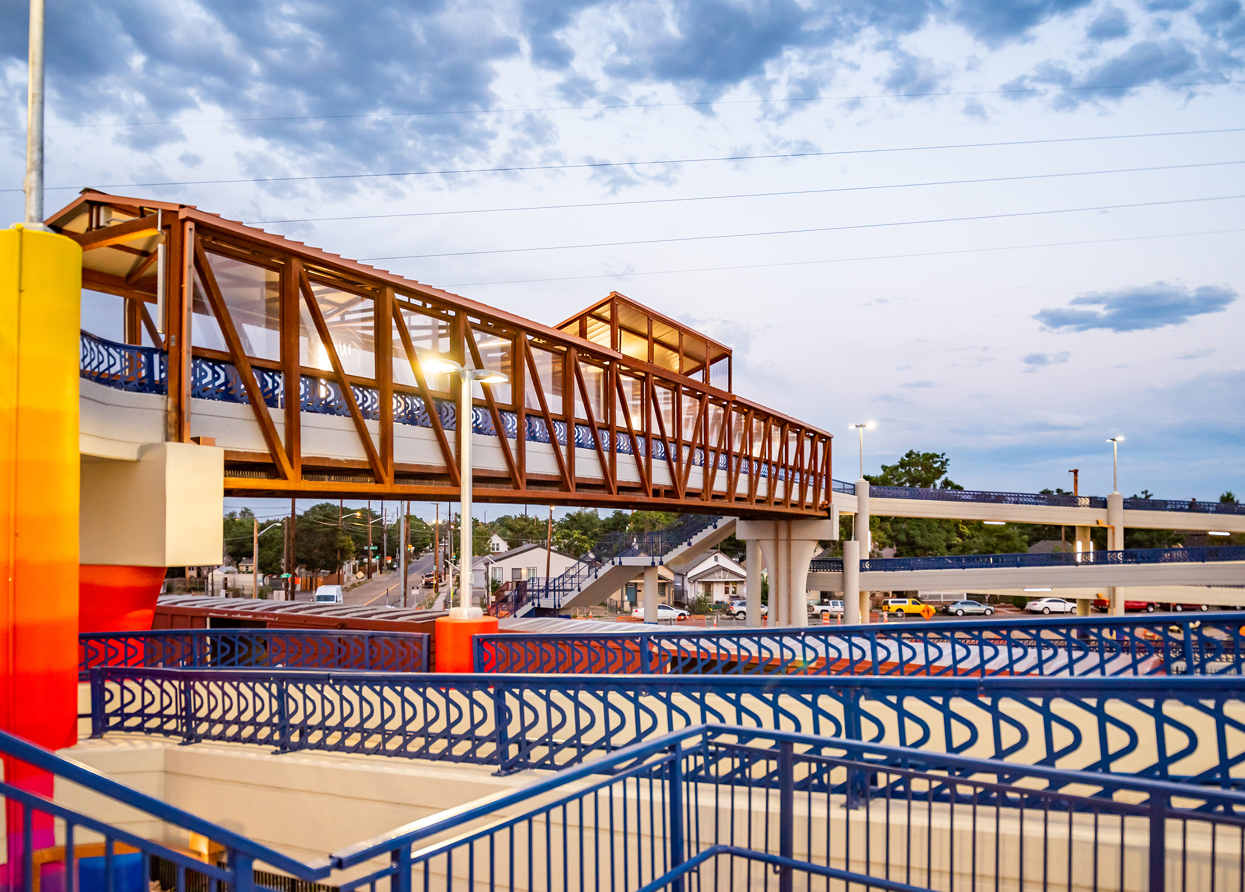 Wilson & Company provided the design of the 47th and York Pedestrian Bridge and incorporated elements based on input from the local community.