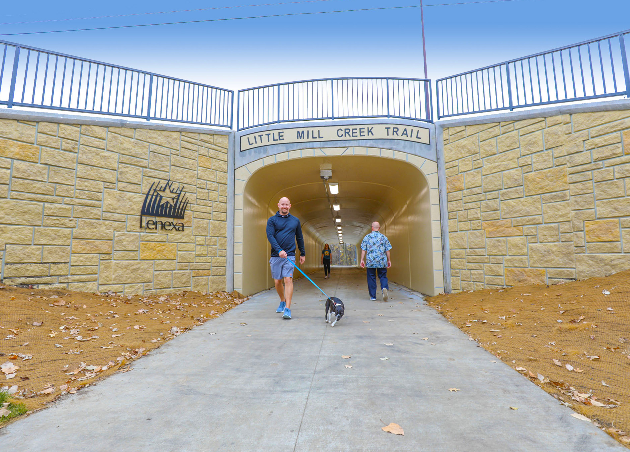  The Little Mill Creek Trail crossing includes special aesthetic enhancements, lighting, cameras, call pedestals, and storm sewer systems.