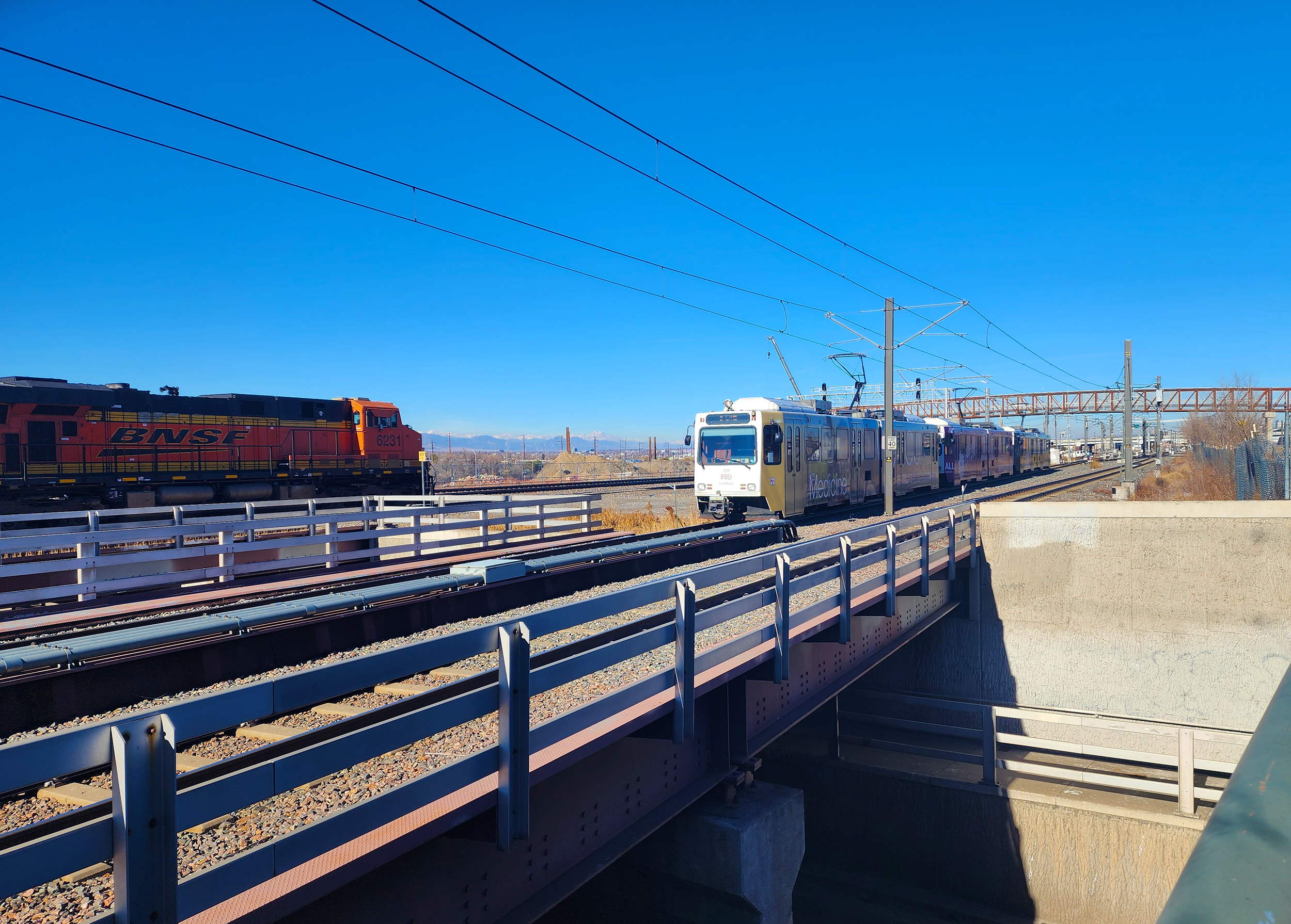 BNSF and RTD trains in Colorado