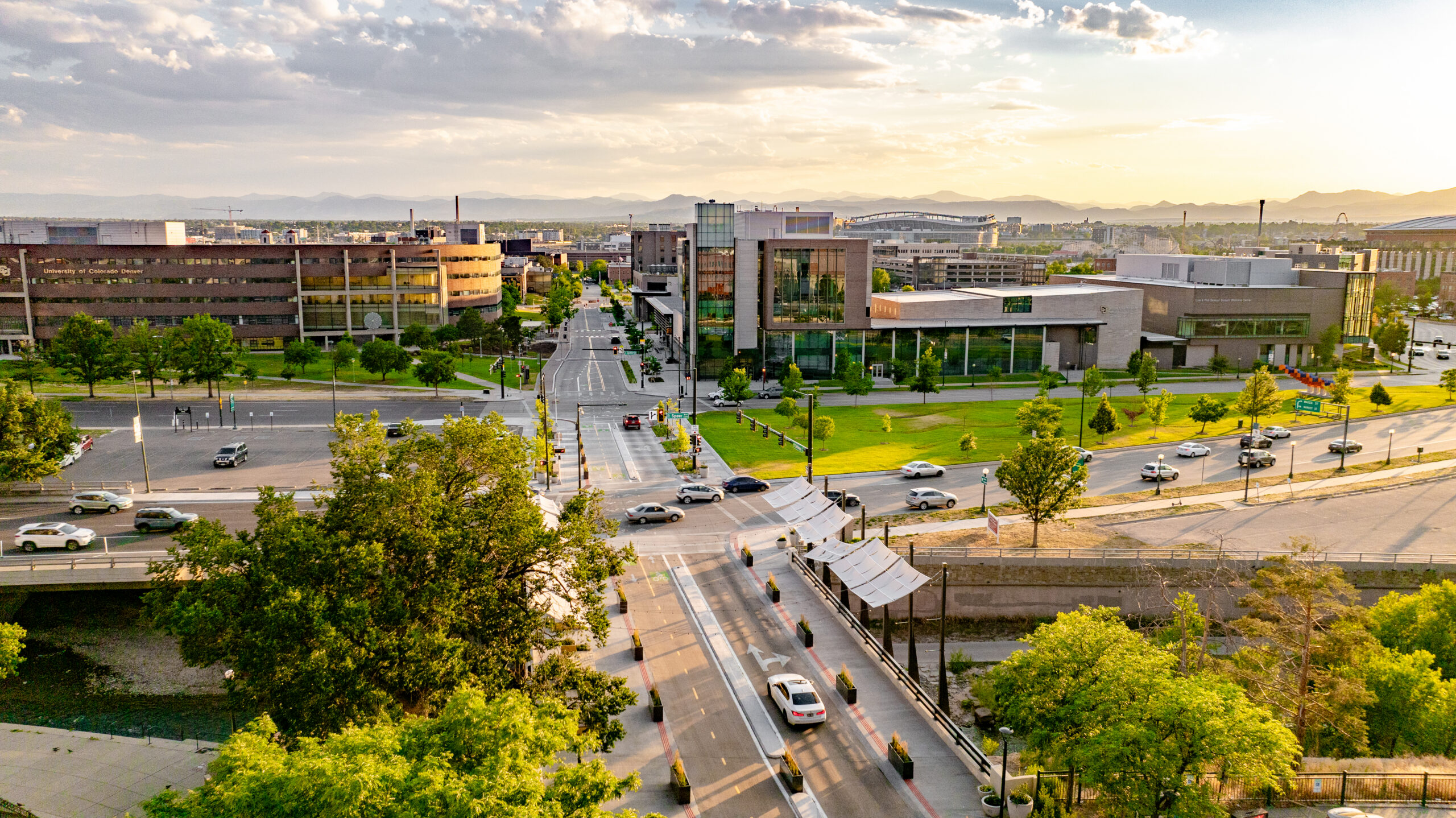 The Connecting Auraria project replaced the aging Larimer Street bridge over Cherry Creek and improved the roadway for all modes of travel.