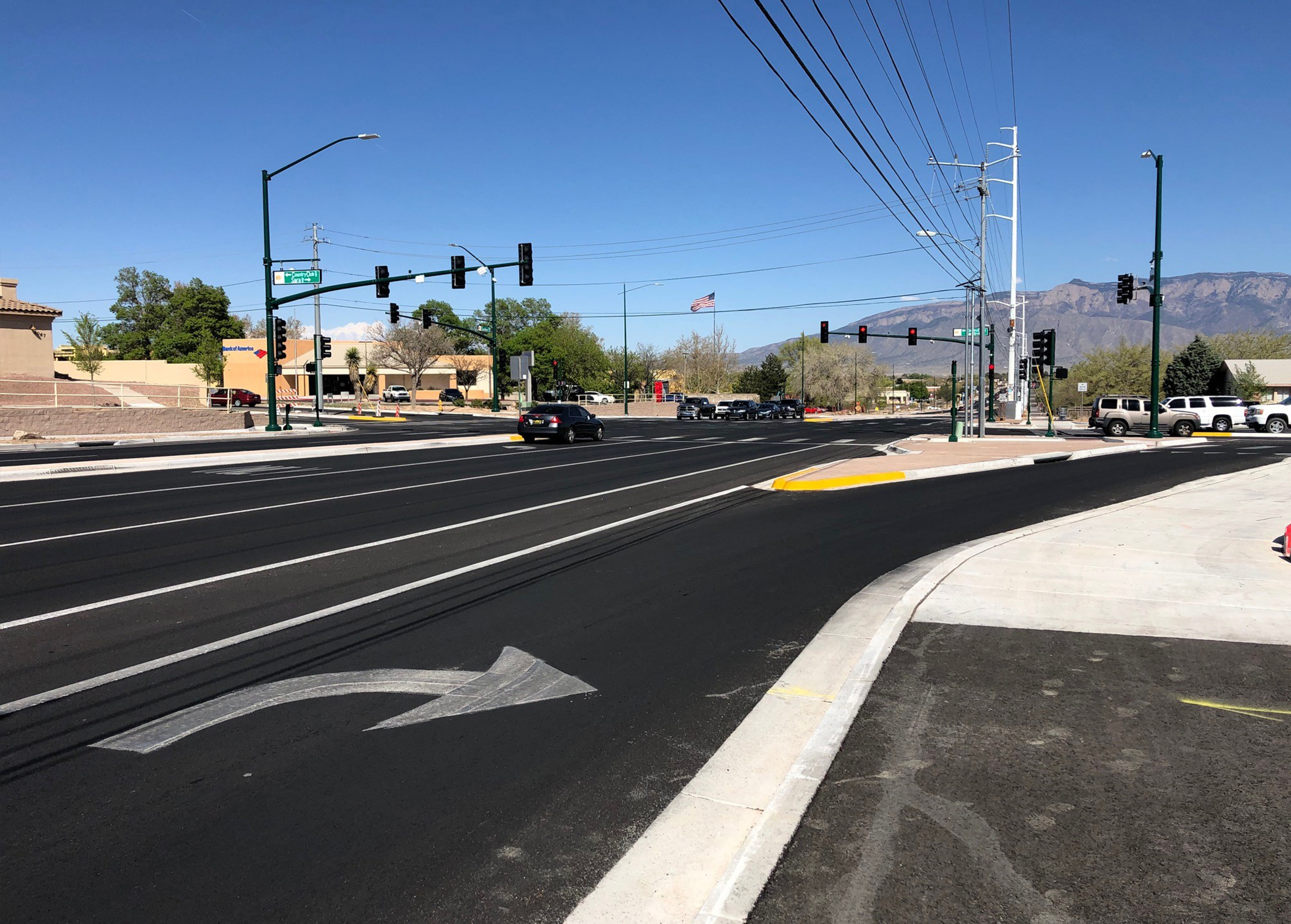 The project improvements included a new multi-use trail, bike lanes, sidewalks, a new storm drain system, new signals, and an interconnect system.