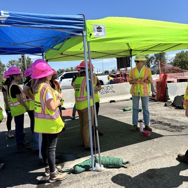Wilson & Company employee, Serena Foote, presents to TCG on the Alameda Bridge Replacement Project.