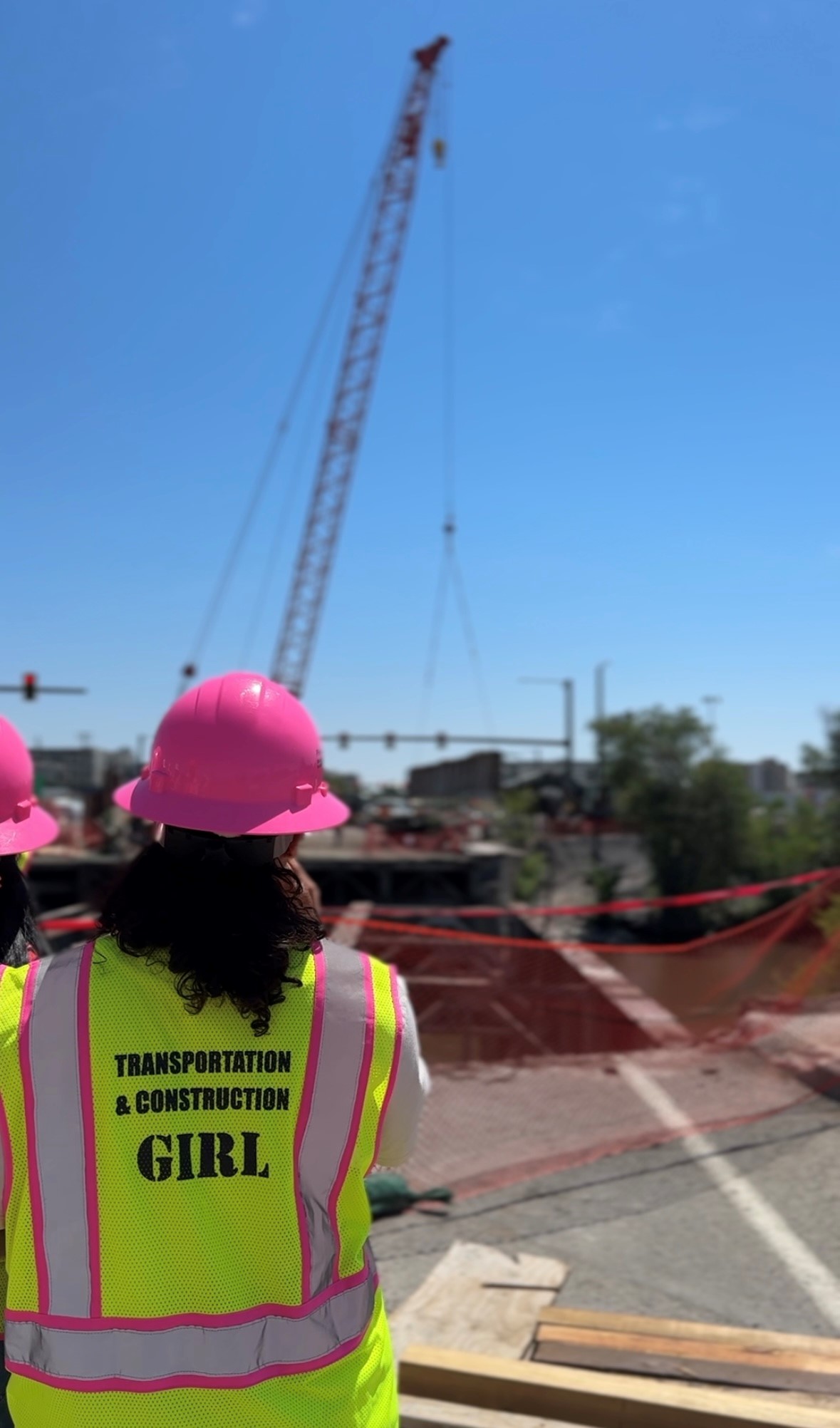 TCG participant overlooks girder set at Alameda Bridge Replacement Project