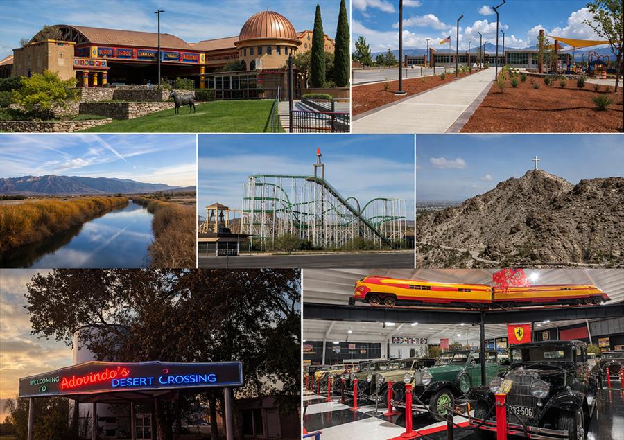 The iconic landmarks of the Sunland Park community.