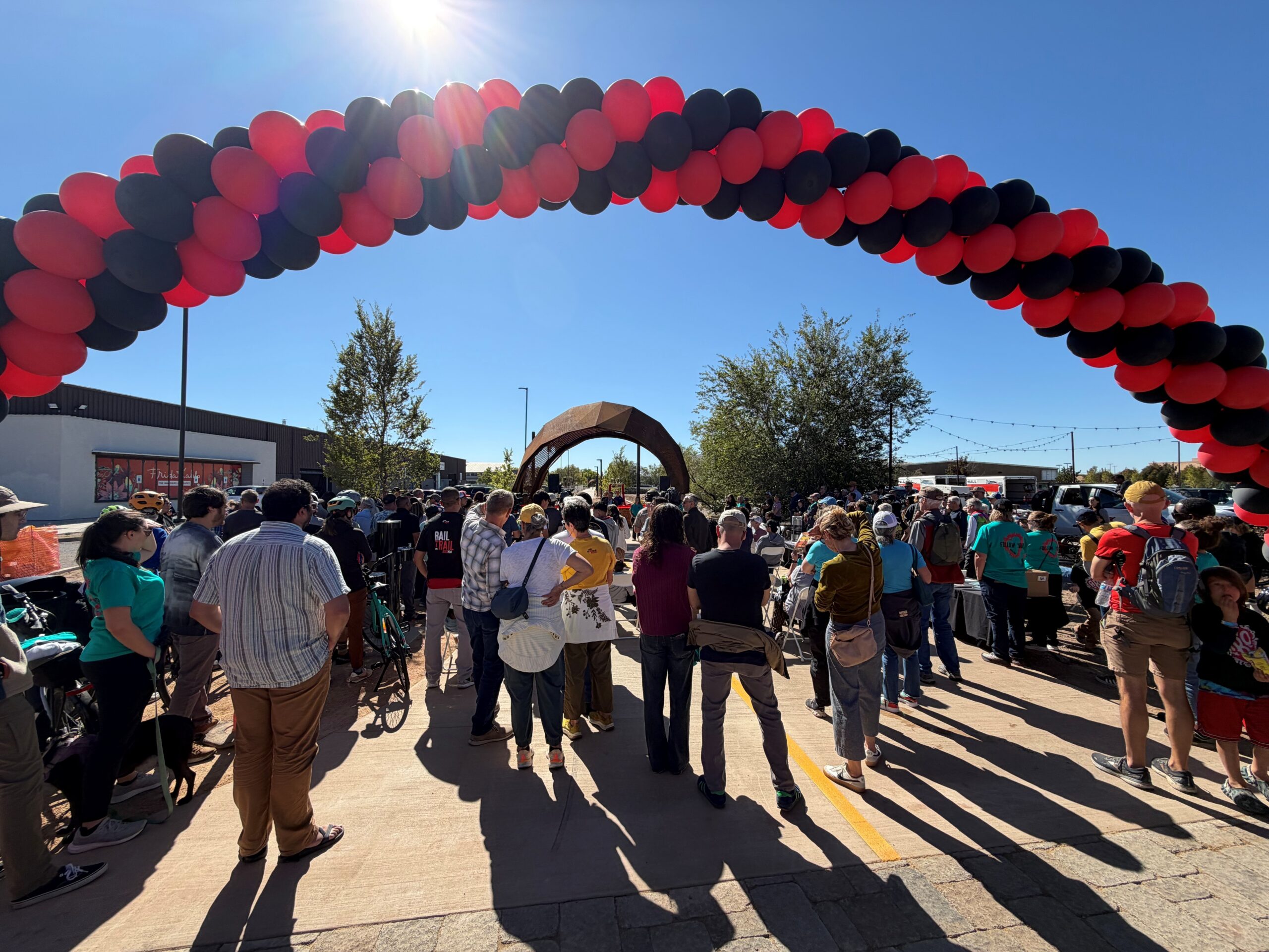 On October 25, 2025, the City of Albuquerque hosted a ribbon-cutting ceremony to celebrate the launch of the first phase of the Rail Trail. The event welcomed members of the surrounding neighborhoods and the local cycling community, fostering engagement and excitement around the project.