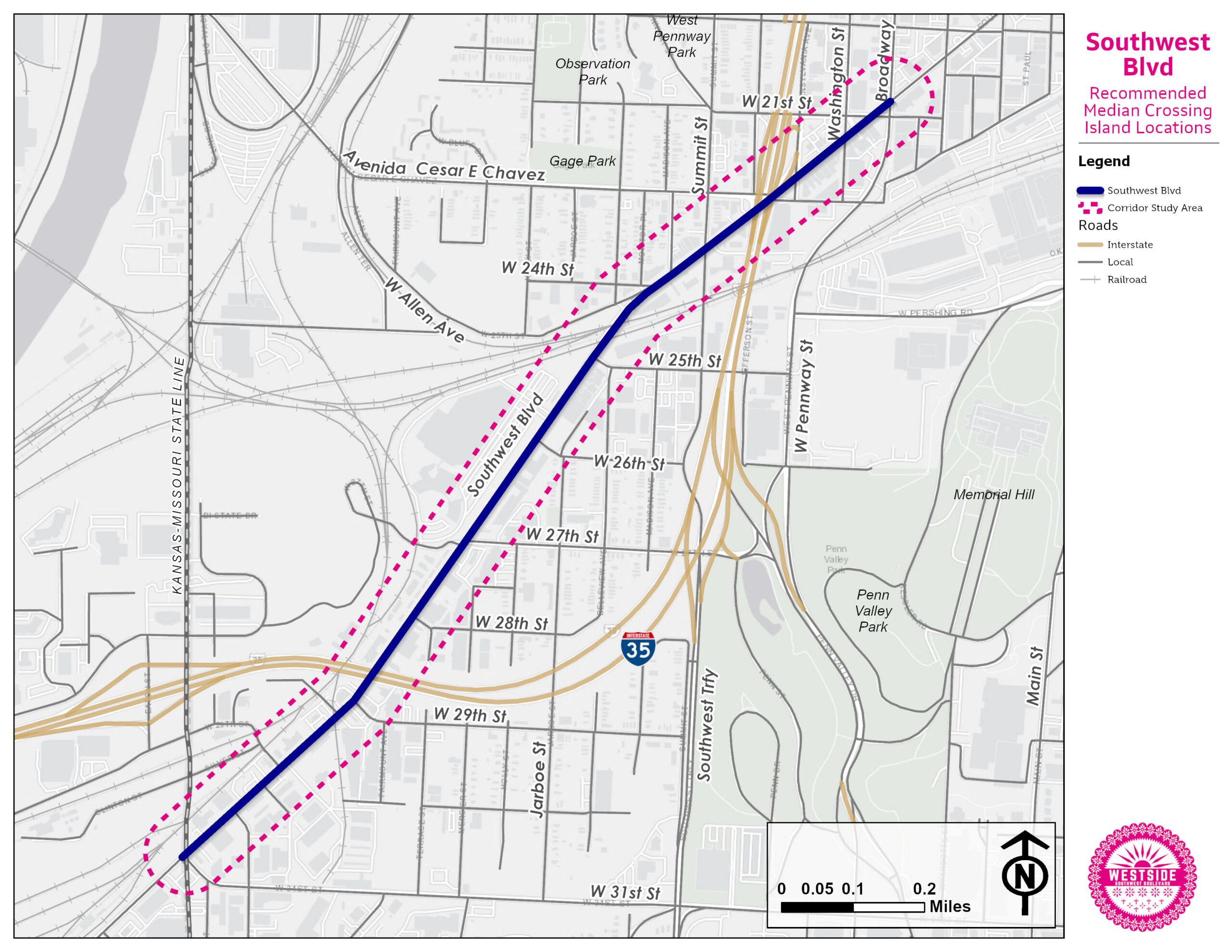 Southwest Boulevard study area.
