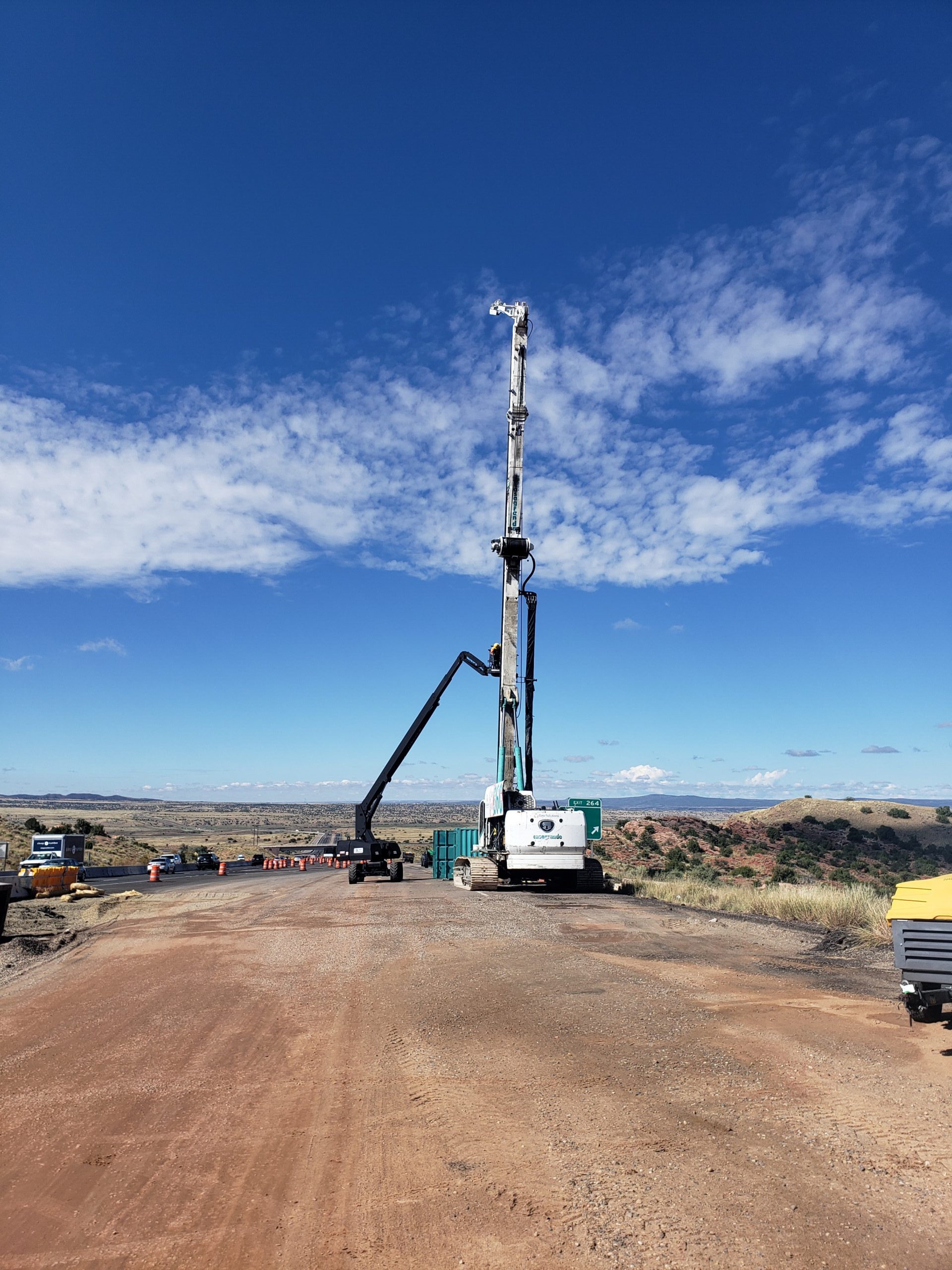Installation of deep, “soilcrete” columns enhanced roadway stability as a durable solution.