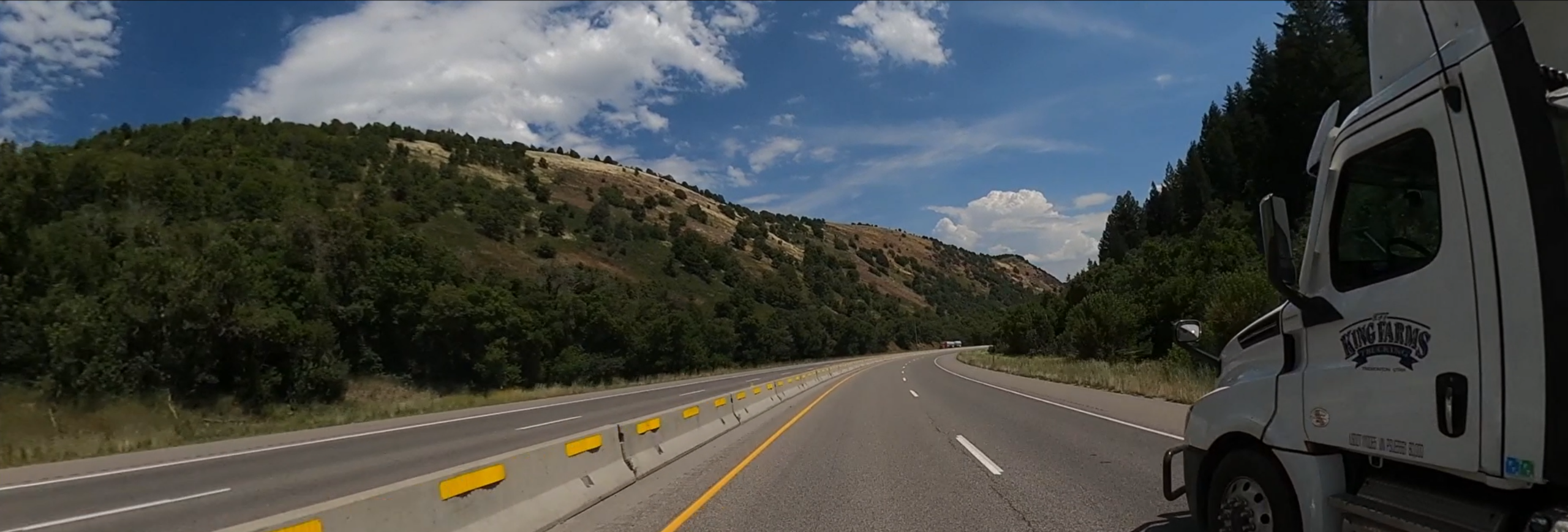 A truck driving on US-89 in the study corridor.