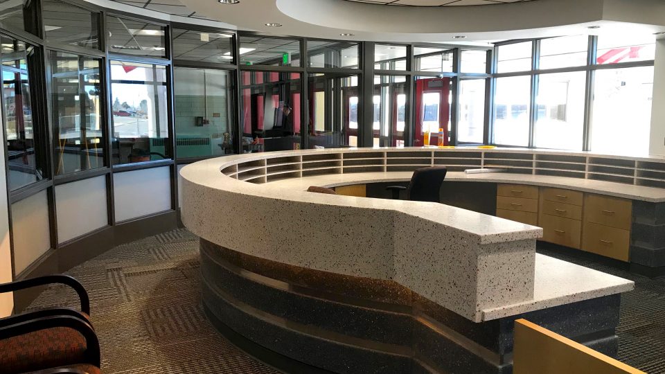 Wilson & Company incorporated an entry security vestibule using the admin as the control point for access in a safe manner for visitors and students.