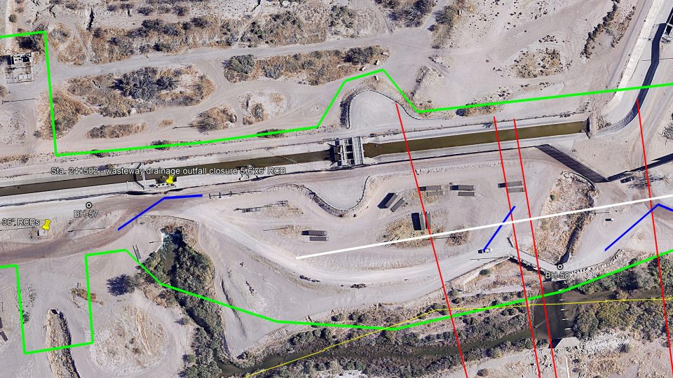 Wilson & Company conducted a predesign topographic survey of elevations of the levee, existing structures, and any other features along the levee.