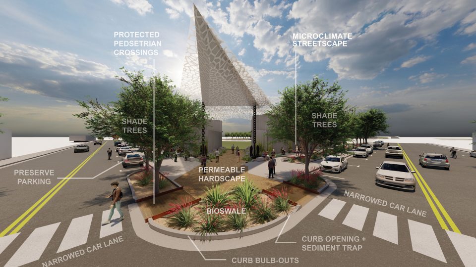 Lake Havasu City Low Impact Development Master Plan. Rendering courtesy of WERK | urban design