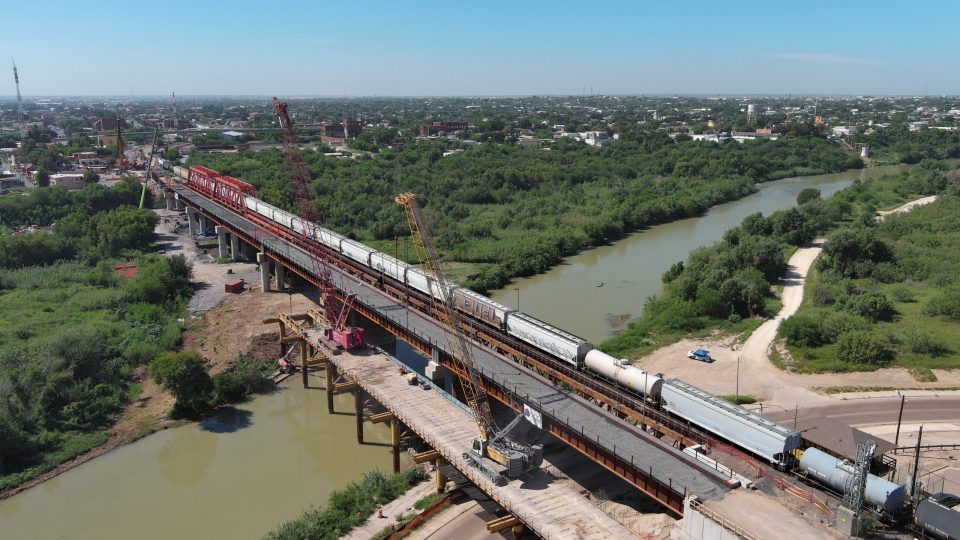 Spanning the Rio Grande, the Ottensmeyer Railway Bridge is the only international railroad crossing between Laredo, Texas, and Nuevo Laredo, Tamaulipas.