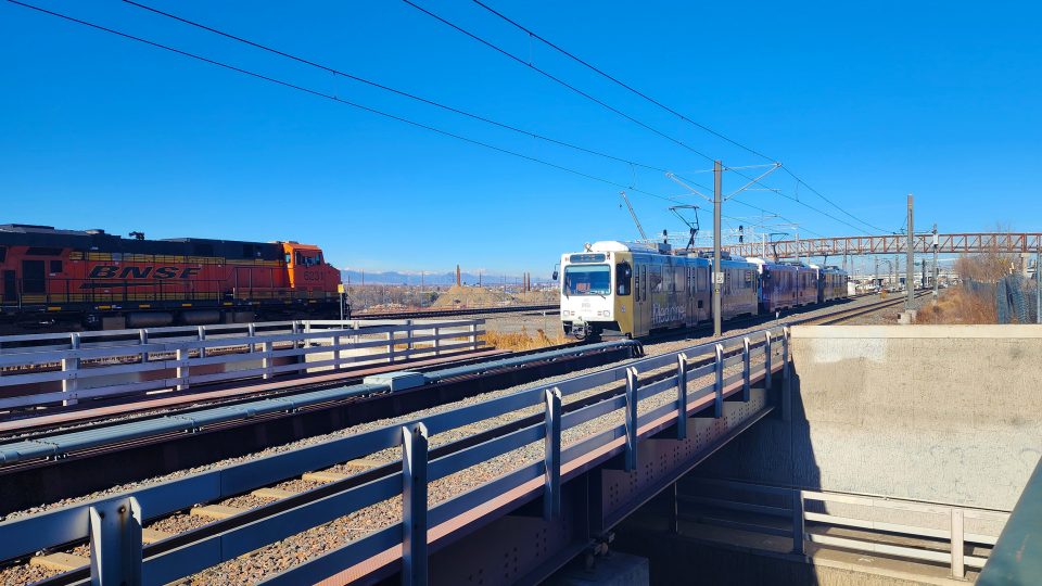 BNSF and RTD trains in Colorado