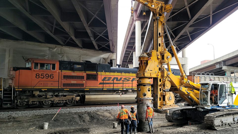 Construction of the BNSF Southwest Light Rail Transit.