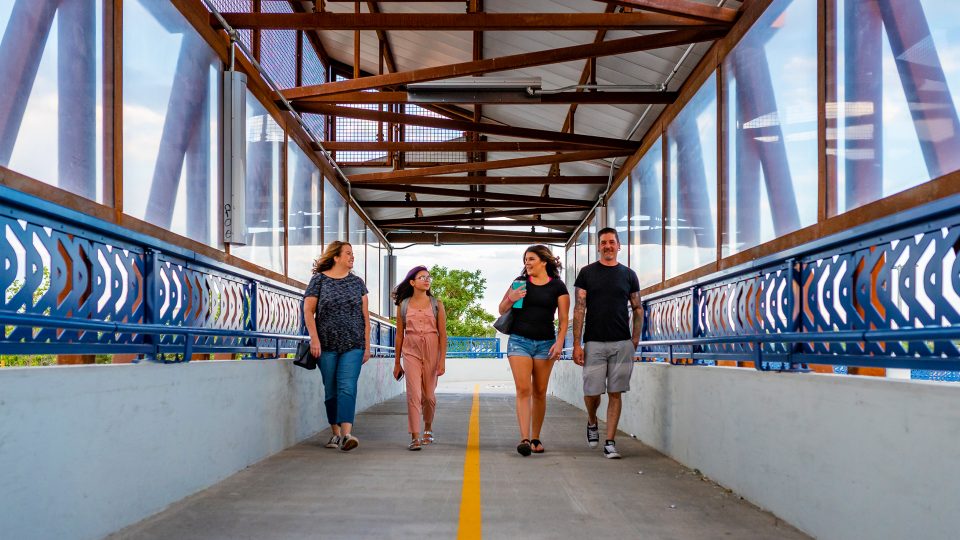 Significant safety improvements were made with the construction of the 47th and York Pedestrian Bridge, allowing the community a grade-separated space to cross the UPRR tracks.