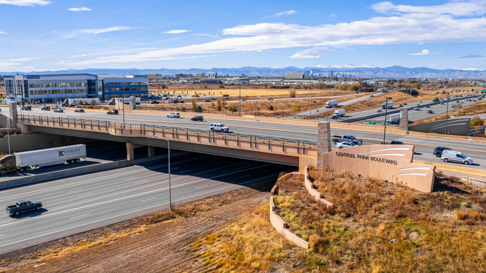 The Central Park Boulevard Bridge was designed to accommodate future plans of widening I-70 in Denver, CO.